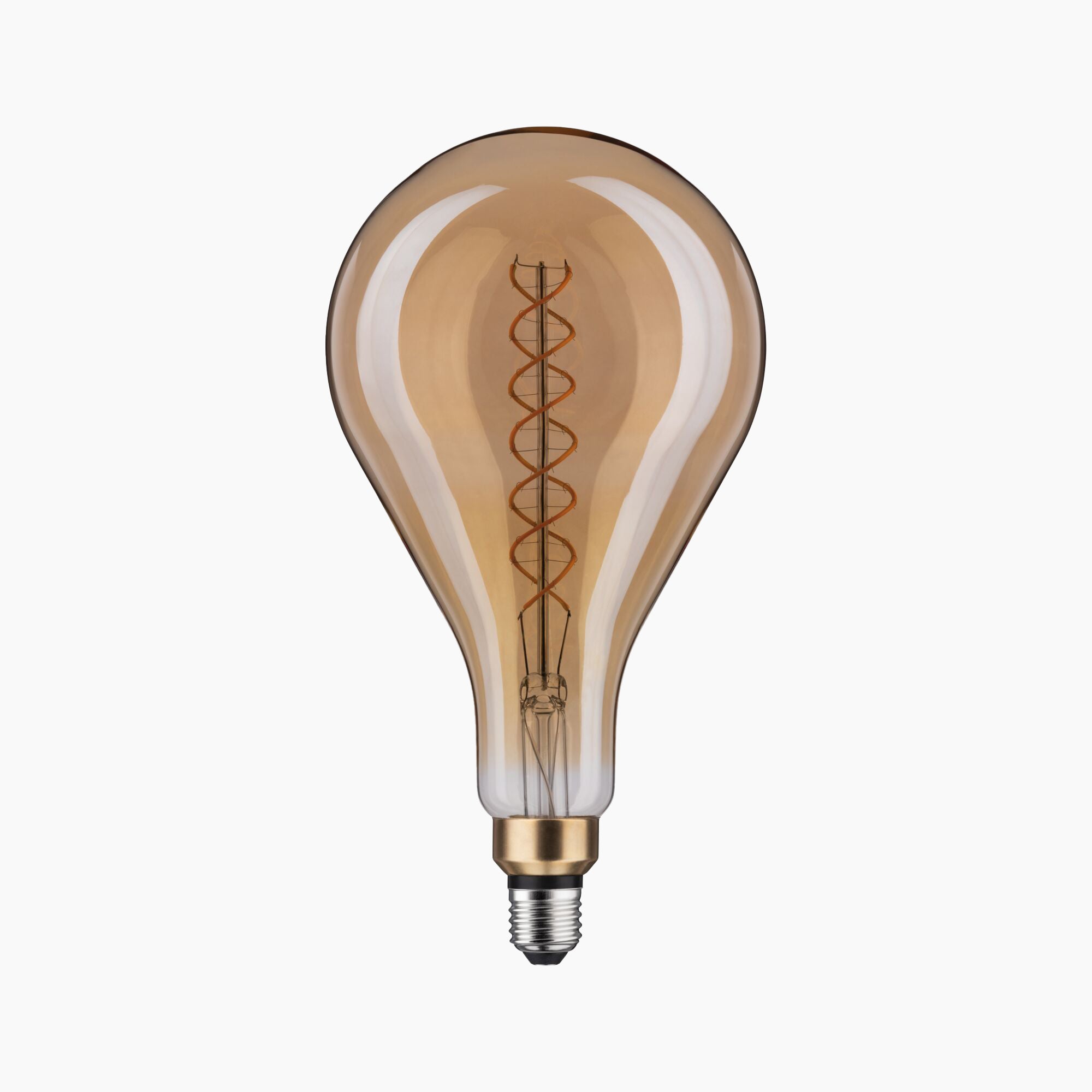 Paulmann's Filament LED Big Drop Bulb 7W E27, featuring a vintage design with visible filament and energy-efficient LED technology, is showcased against a plain white background.