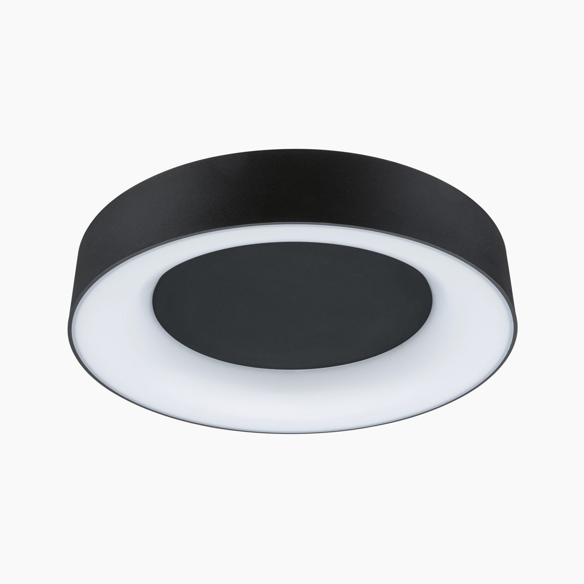 The Casca 25W LED Switch Ceiling Light in Black Matt is a modern, round fixture with a sleek design. It offers an adjustable light color to perfectly customize your lighting effect, providing 2100 lumens of brightness.