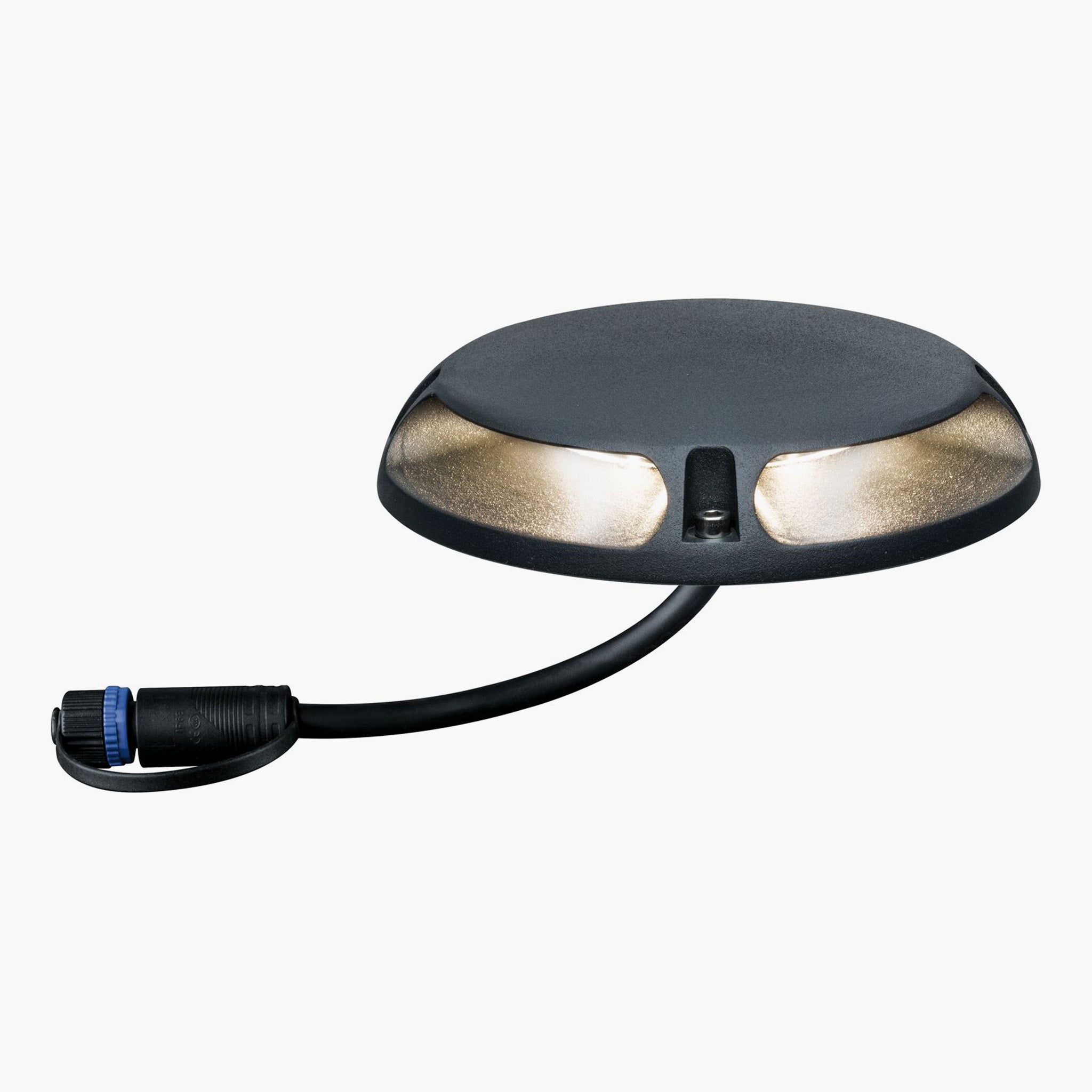 The Paulmann - Plug & Shine Outdoor 3.3W LED Surface-Mounted 16cm Double Spotlight in Anthracite is ideal for outdoor lighting, offering a weather-resistant design with a connecting cable and plug. This luminaire ensures easy installation and long-lasting performance.