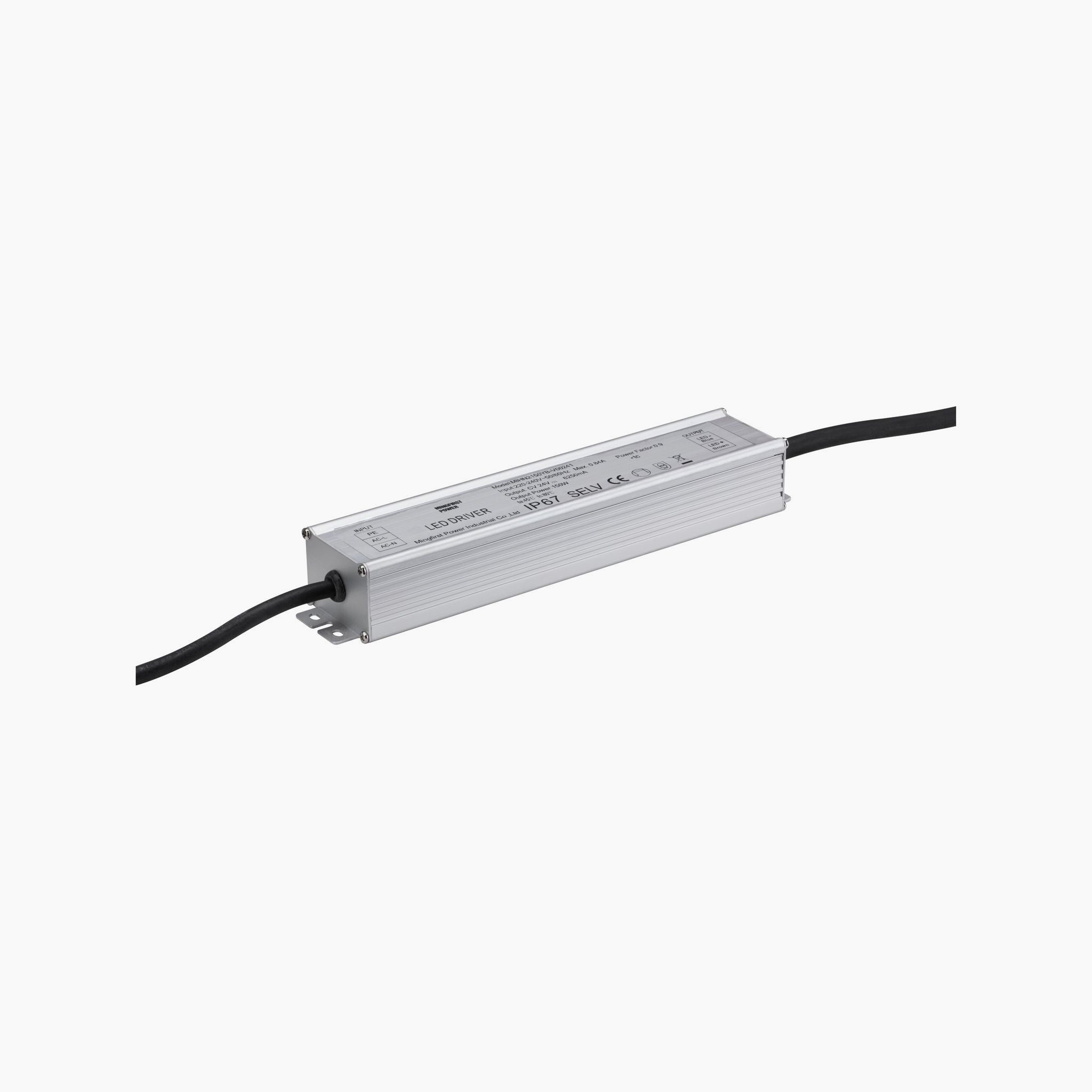 Paulmann - Plug & Shine Outdoor 150VA Power Supply Transformer in white, featuring a rectangular LED driver with black cables on each side against a white background, ideal for your Plug & Shine transformer or outdoor lighting installation.