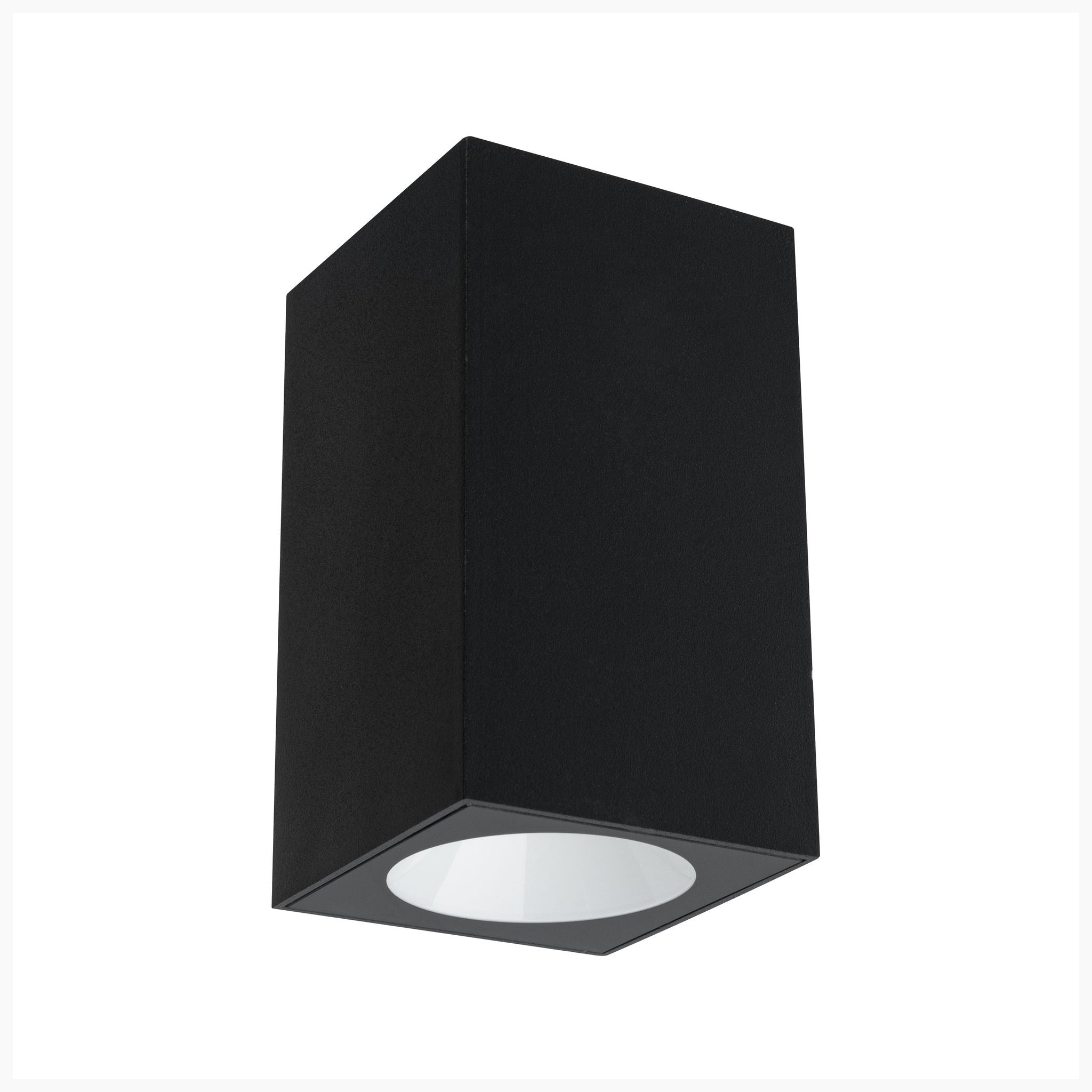 An Outdoor Flame 5.2W LED Single Output Wall Light in anthracite, rectangular and ceiling-mounted with a white interior featuring advanced LED technology.