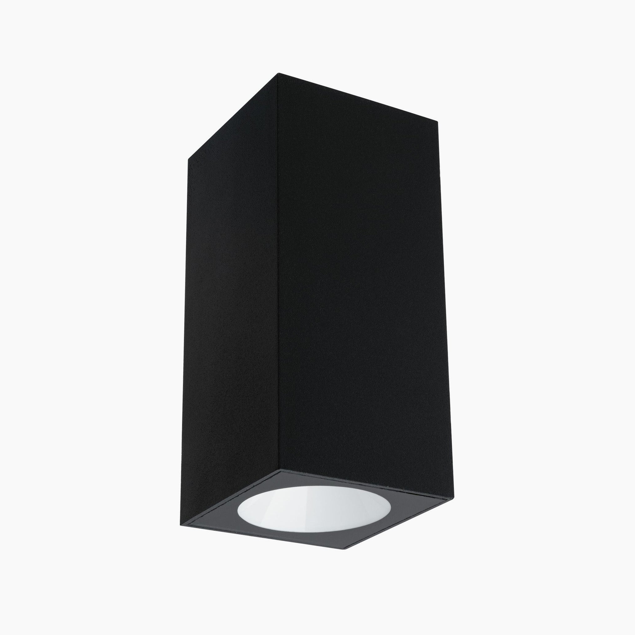 An anthracite, rectangular ceiling light fixture with a white interior and LED technology, displayed against a white background.