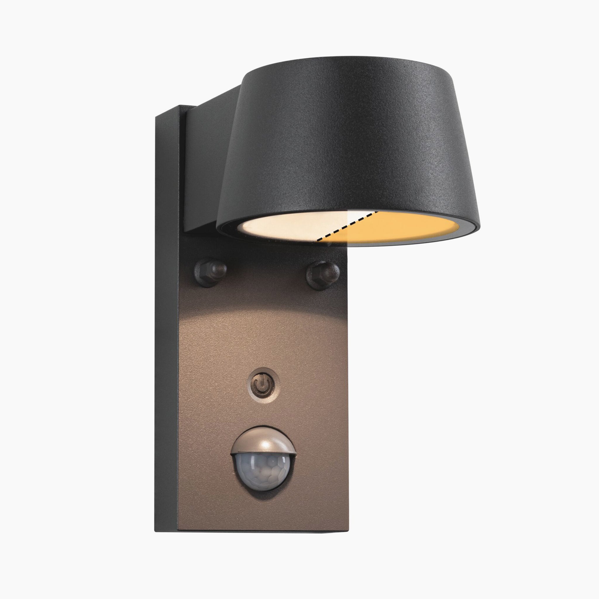 Introducing the Outdoor Capea 8W LED Wall Light with Motion Detection and Insect Friendly Lumination, available in sleek anthracite. This modern wall-mounted fixture perfectly combines style and functionality for any exterior space.