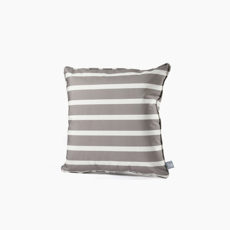 Outdoor Awning Stripe B-Cushion in Silver Grey