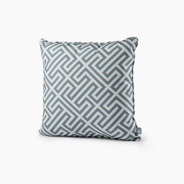 Outdoor Maze B-Cushion in Sea Blue