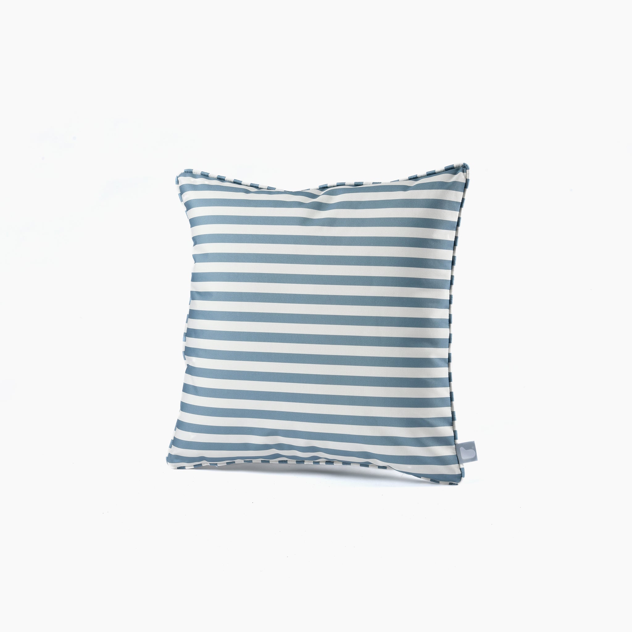 Outdoor Pencil Stripe B-Cushion in Sea Blue