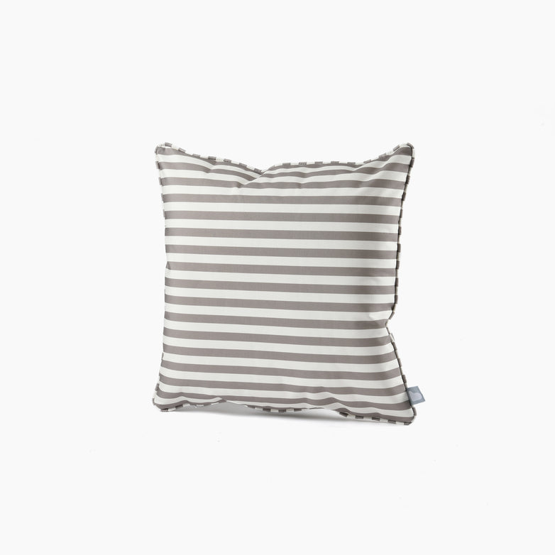 Outdoor Pencil Stripe B-Cushion in Silver Grey