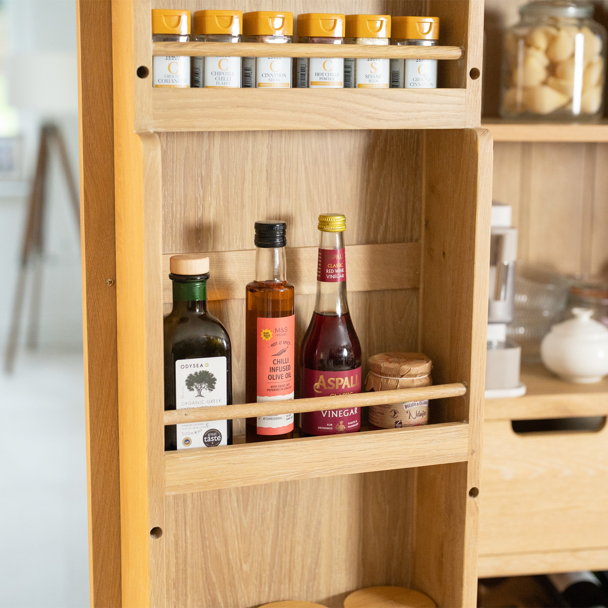 Burford Triple Larder Unit in Natural Oak