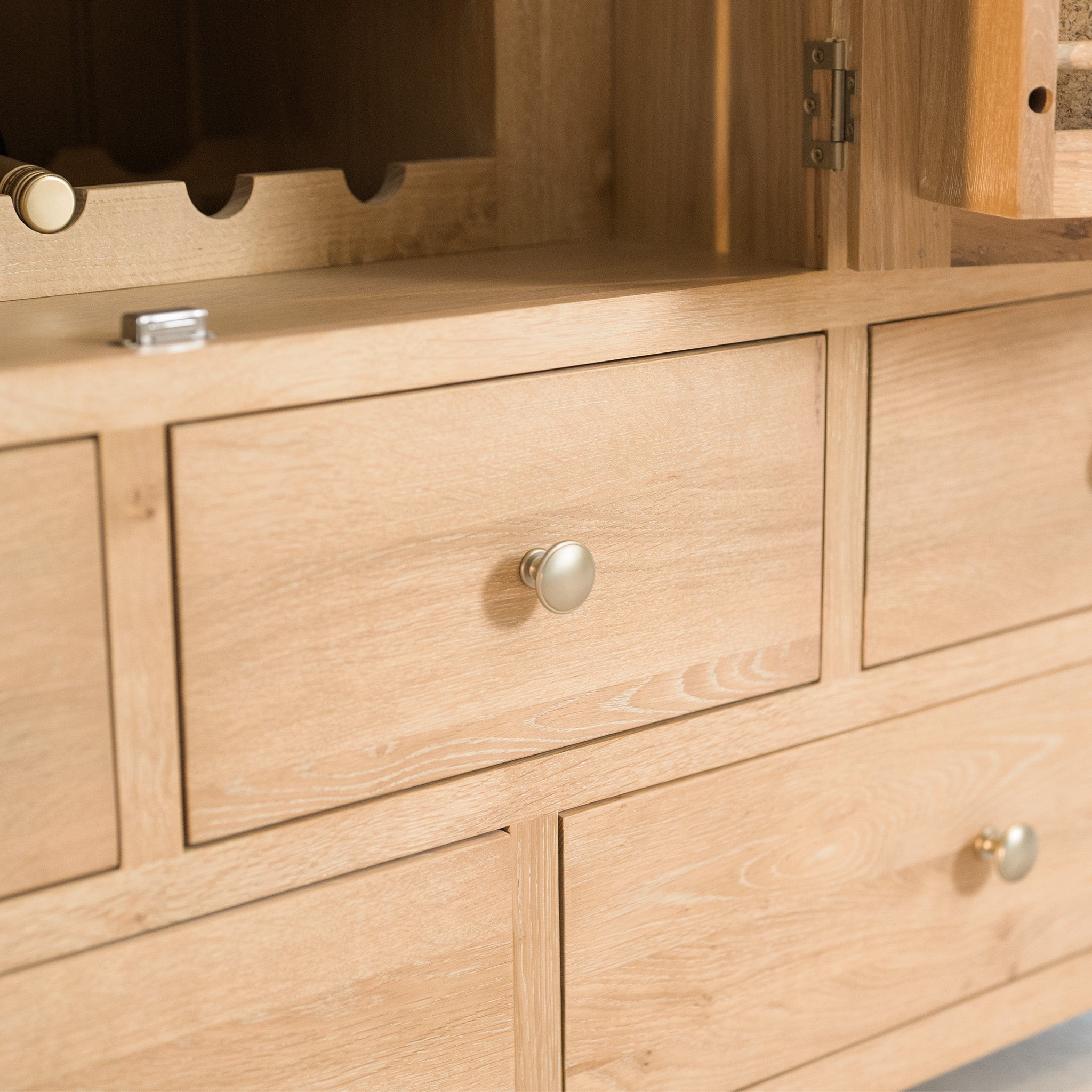 Burford Triple Larder Unit in Natural Oak