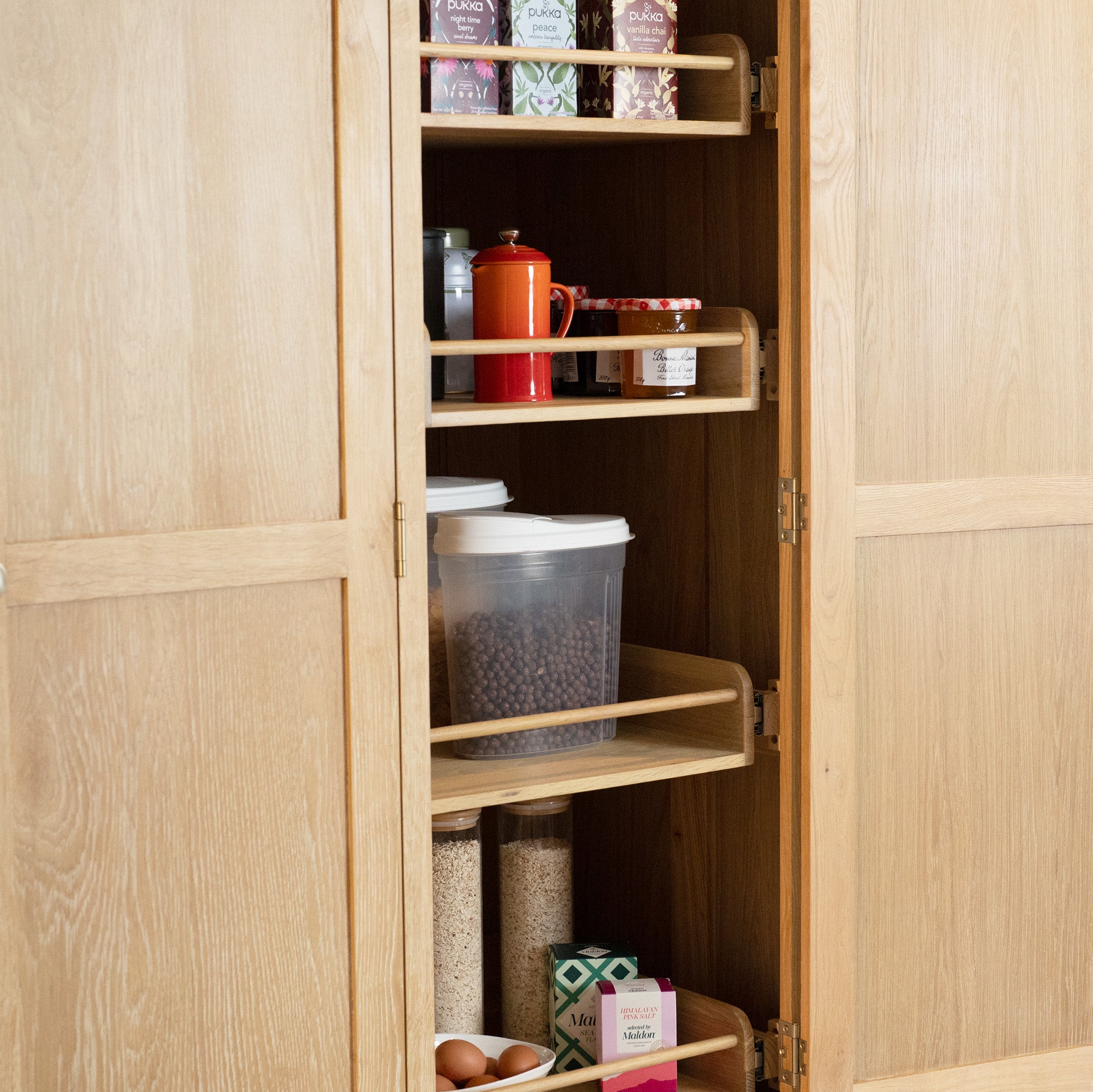 Burford Triple Larder Unit in Natural Oak