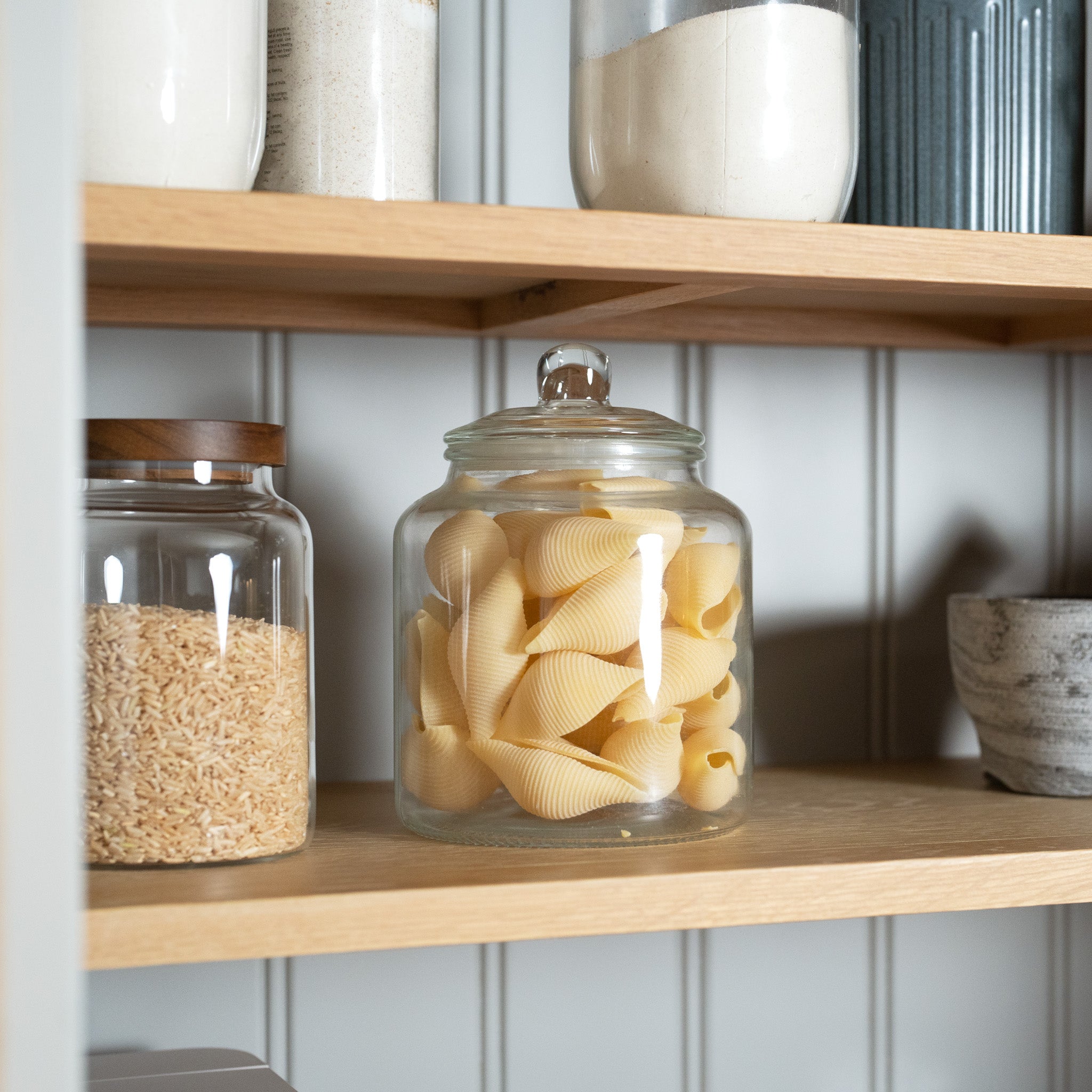 Burford Triple Larder Unit in Pebble Grey