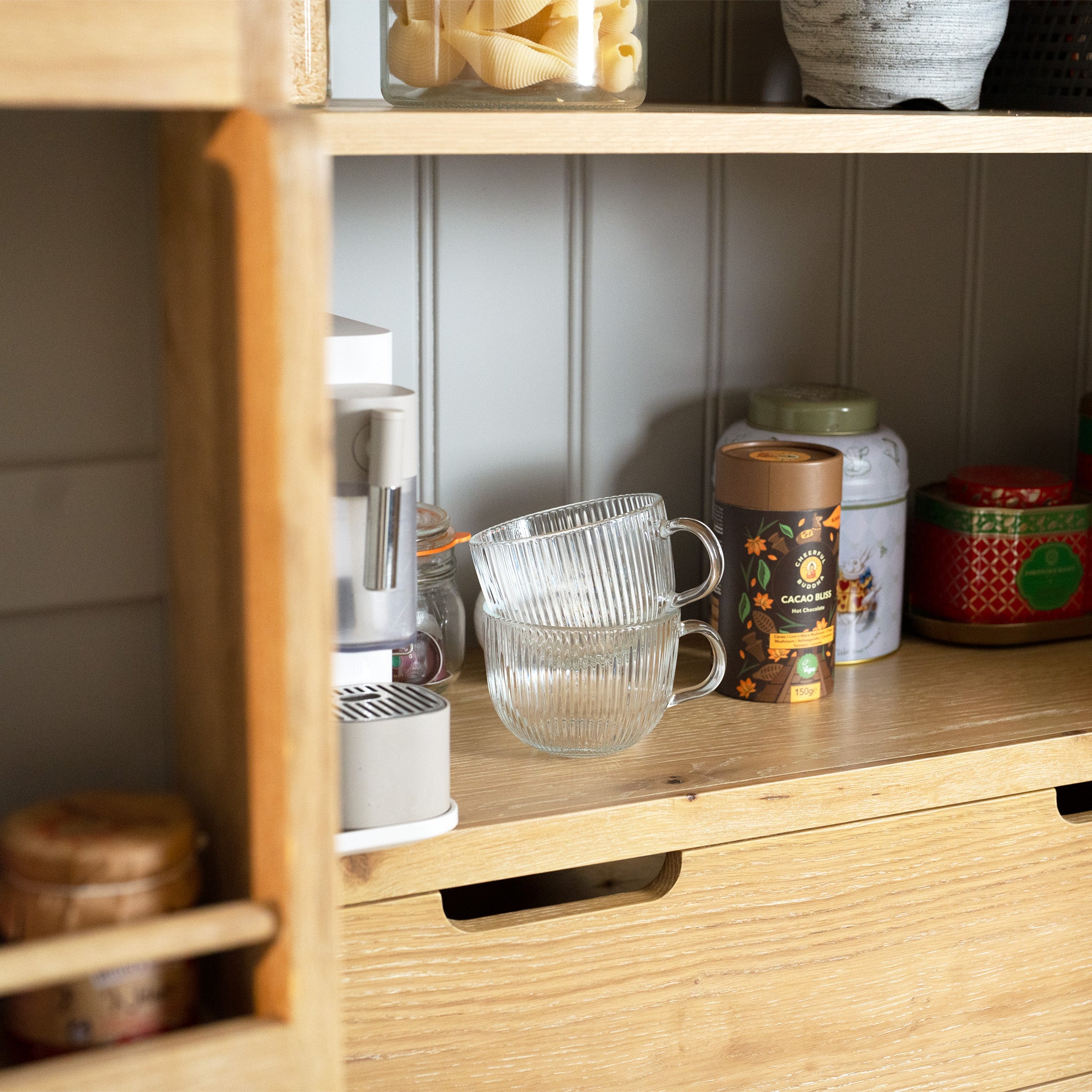 Burford Triple Larder Unit in Pebble Grey