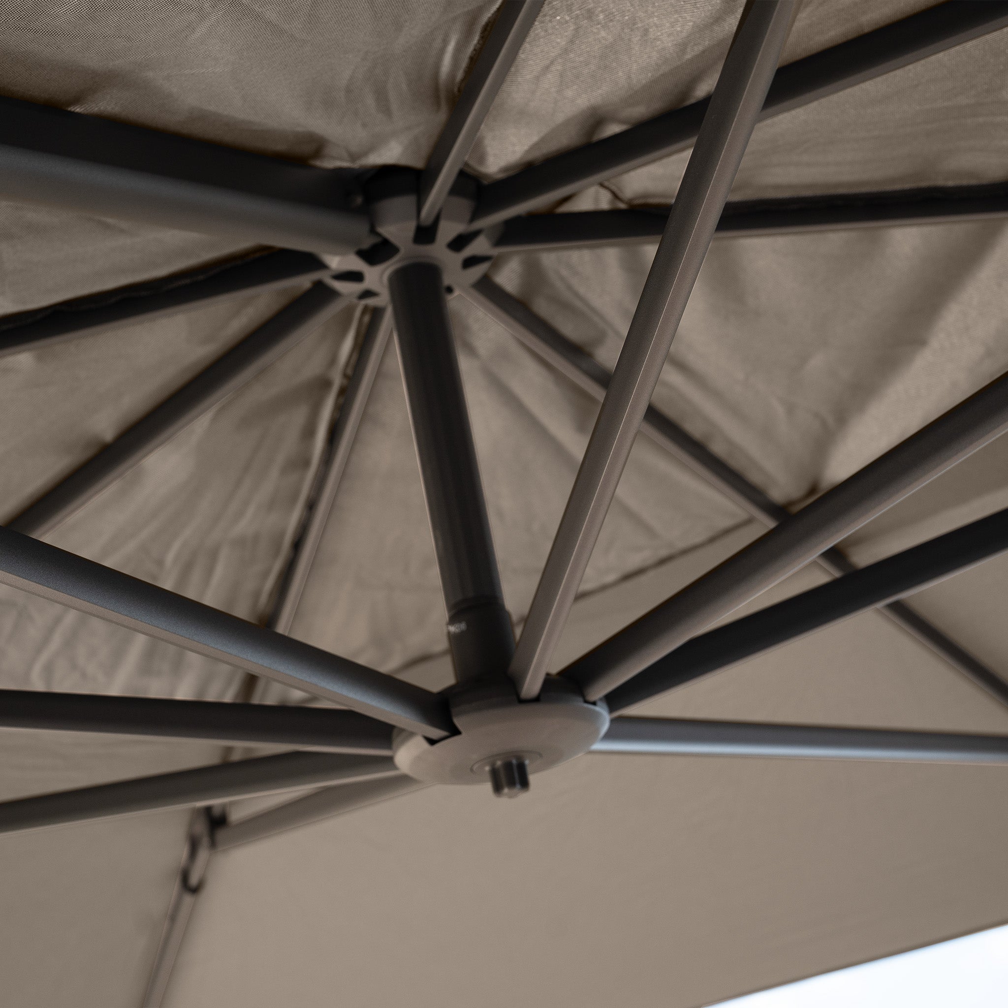 Hacienda 3m x 4m Cantilever Parasol With Granite Base & Cover in Taupe