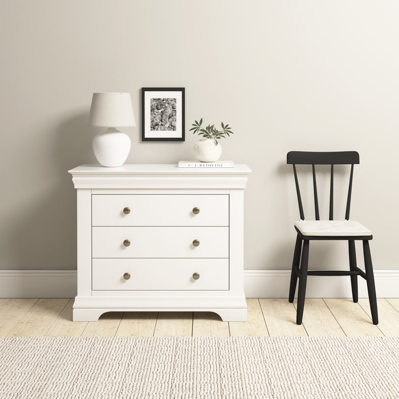 Chalbury 3 Drawer Chest in Warm White