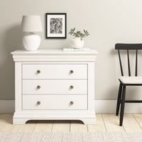 Chalbury 3 Drawer Chest in Warm White