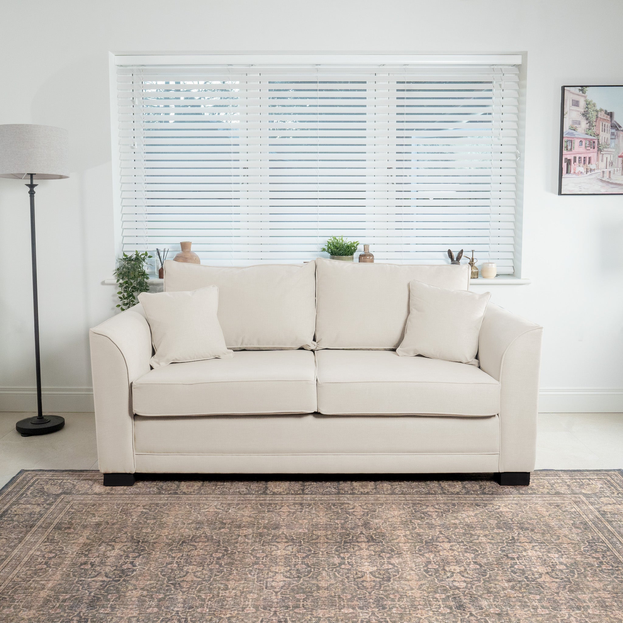 Ardley 3 Seat Sofa Bed in Ivory