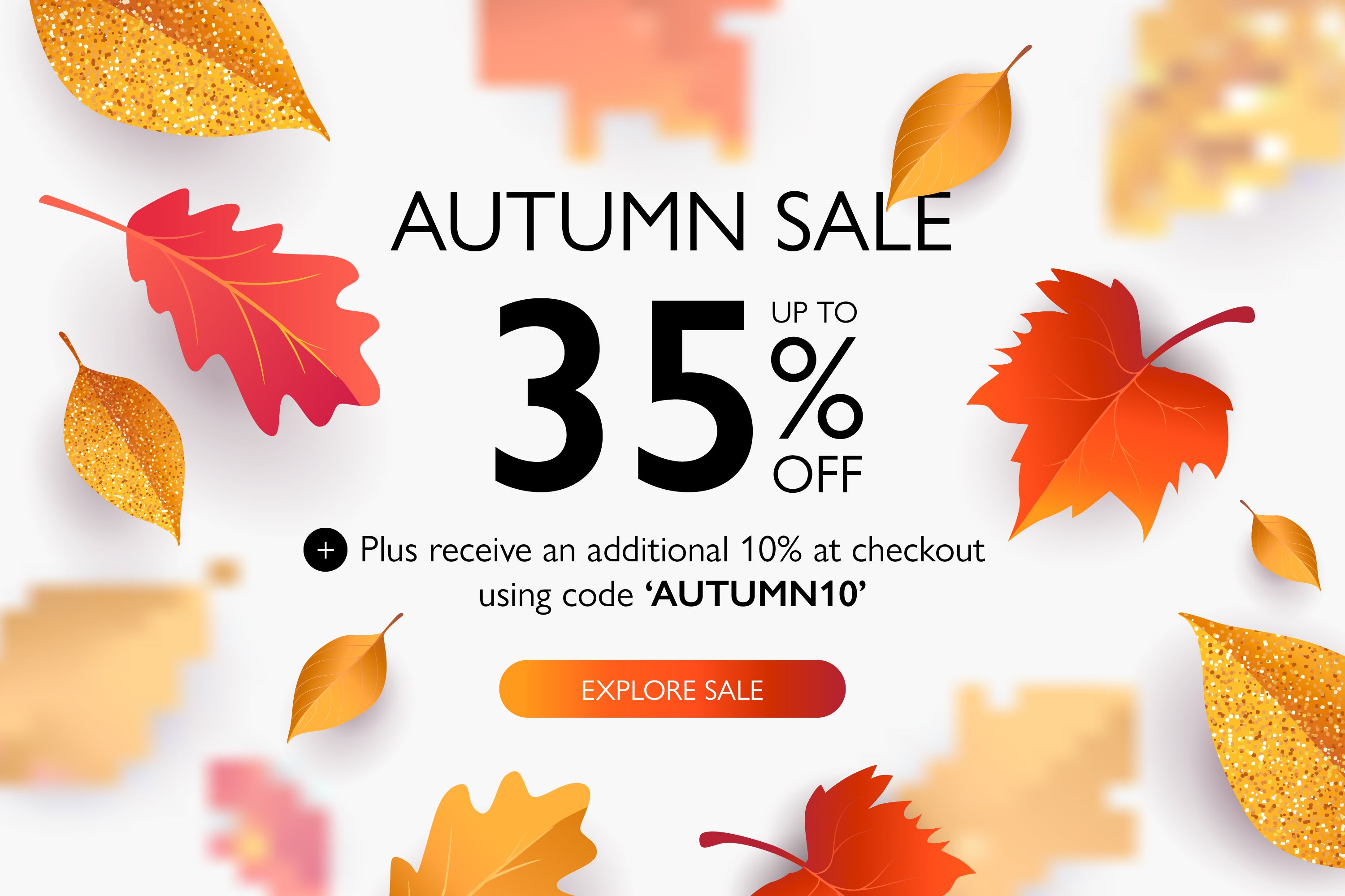 Mege menu image that shows autumn sale promotion