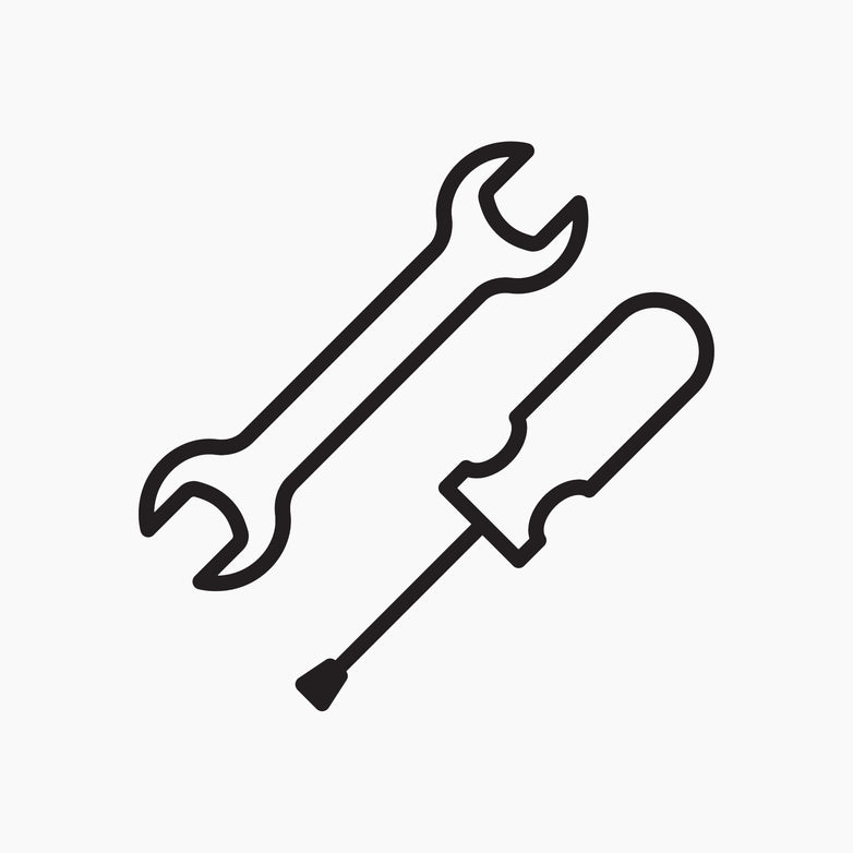 The PergoSTET Deluxe Assembly Service is symbolized by an icon of a crossed wrench and screwdriver, representing the precision needed in assembly processes like securing porcelain tiles with a bolt-down method.