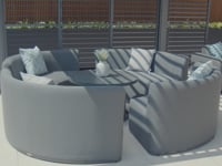 Luna Outdoor Fabric Lifestyle Suite with 4 Sofas in Grey