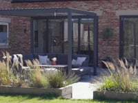 PergoSTET Lite 3m x 3m Metal Square Pergola in Grey