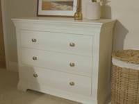 Chalbury 3 Drawer Chest in Warm White