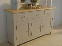 Burford Large 3 Door 3 Drawers Sideboard in Pebble Grey