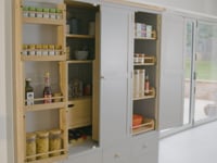 Burford Triple Larder Unit in Pebble Grey