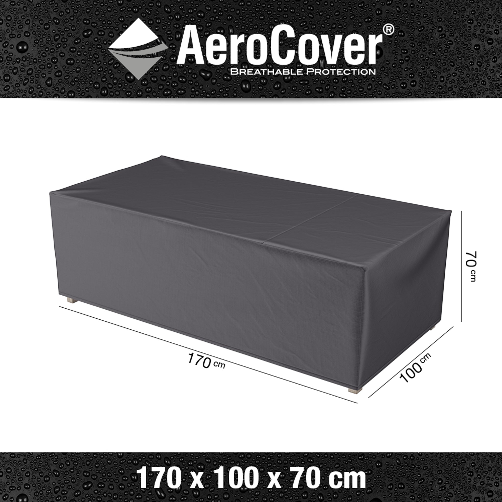 AeroCover - Lounge Bench Cover 170 x 100 x 70cm high
