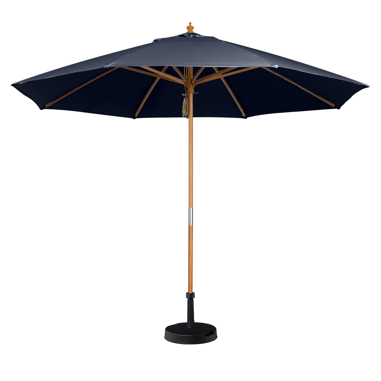 Kratos 3m Round Wooden Parasol in Navy