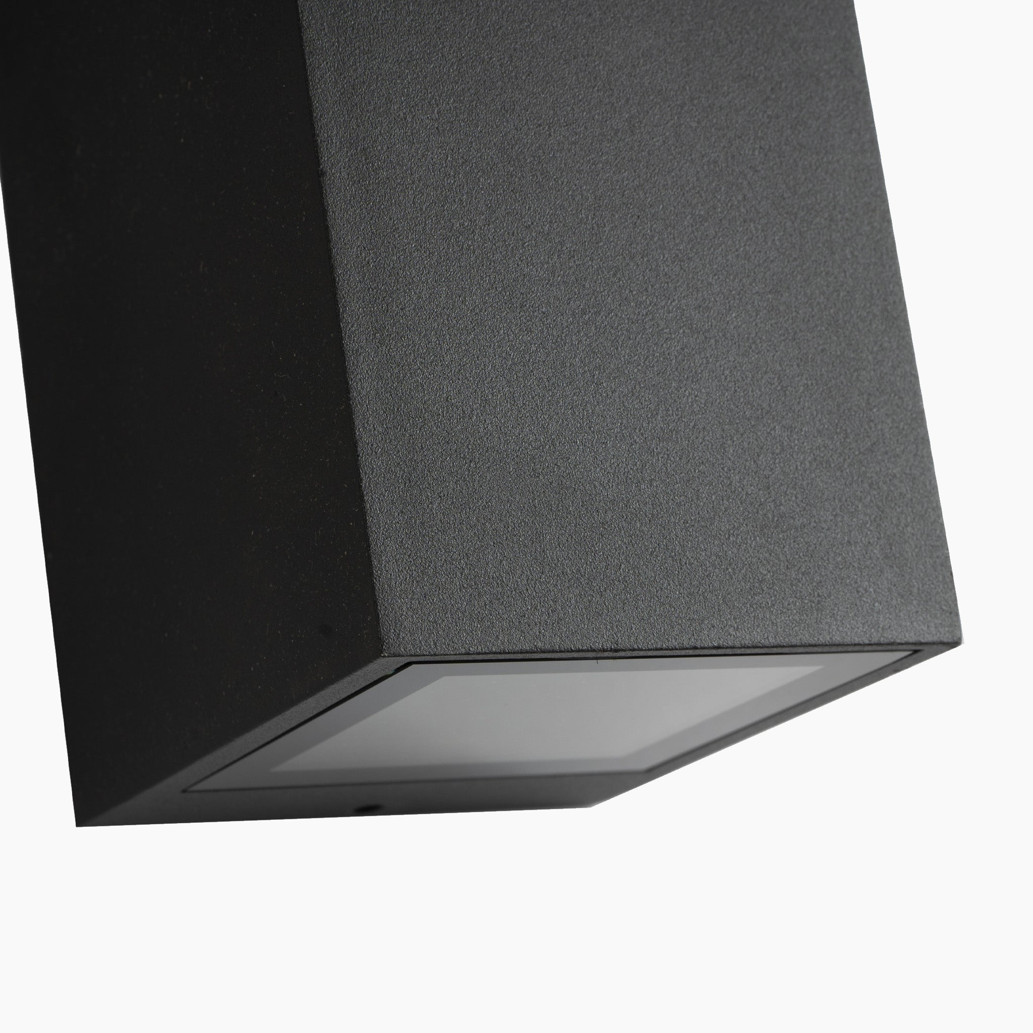 Acer Dark Metal Square Outdoor Dual Wall Light in Grey